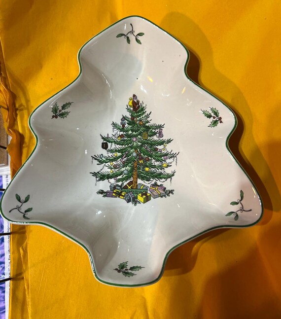 spode クリスマスツリー　ミトンディッシュ Christmas Tree Dish