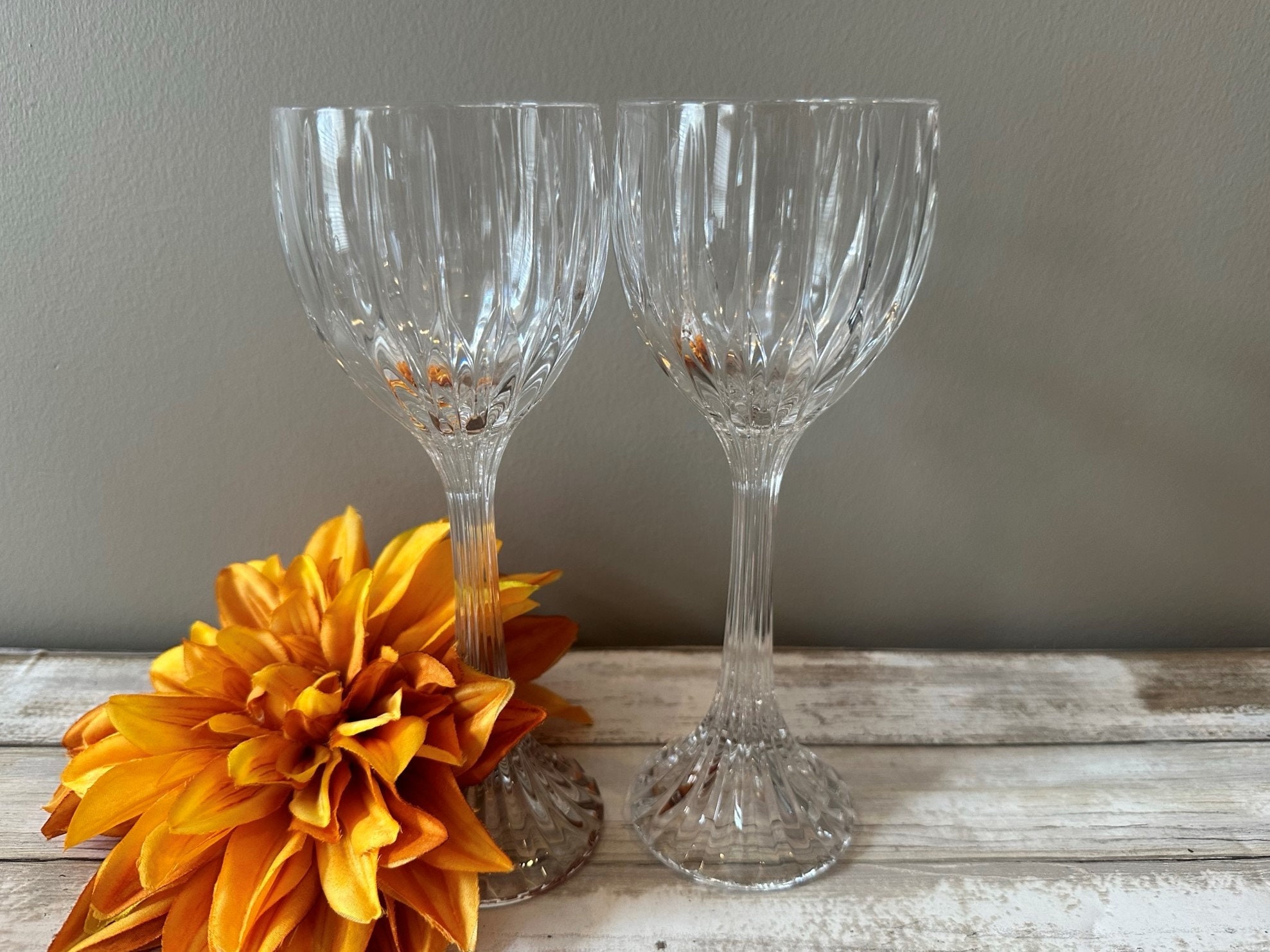 Super Cute Set of Three Vintage Drinking Glasses With Clouds