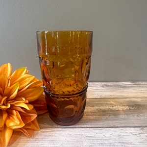 Colony - Color Crown Gold (Honey) - Flat Tumbler - 12 oz. - 5 1/2&quot; Tall - ONE Available - Excellent Condition!