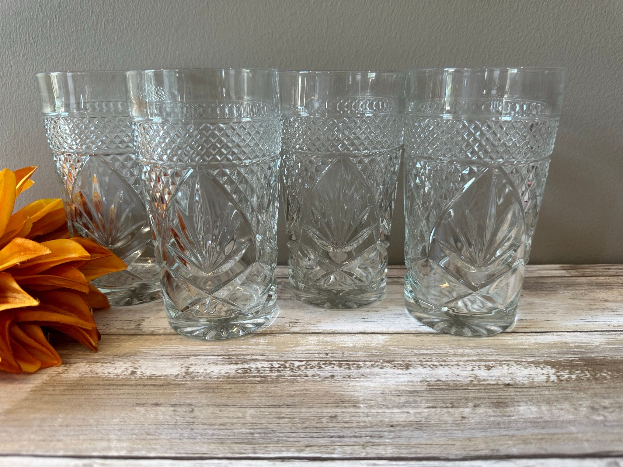 Uiifan Set of 12 Tall Highball Glasses 12 oz Crystal Drinking Glasses Clear  Fancy Glass Cups Vintage…See more Uiifan Set of 12 Tall Highball Glasses