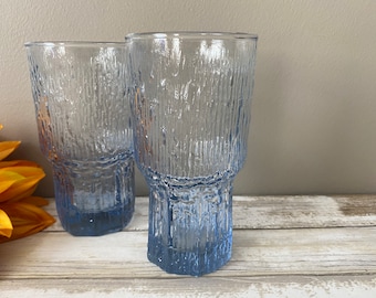 Indiana Glass - Glacier - Blue Mist - Cooler - Set de 2 - 14 oz. - 5 7/8 « Tall - Magnifique couleur