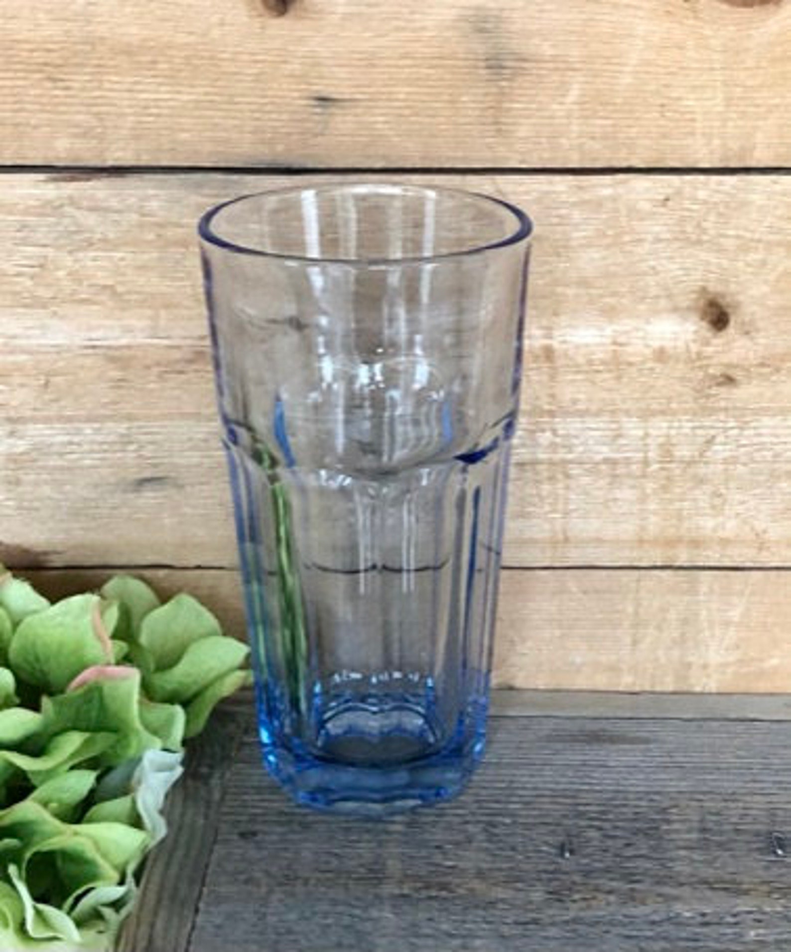 Vintage Libbey Glass Boston Light Blue Tumbler One Etsy