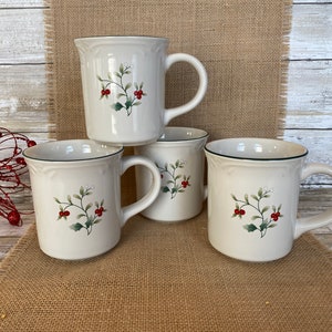 Pfaltzgraff - Winterberry - Coffee Mugs - Set of 4 - 3 Sets Available - 3 7/8&quot; Tall - 14 oz.