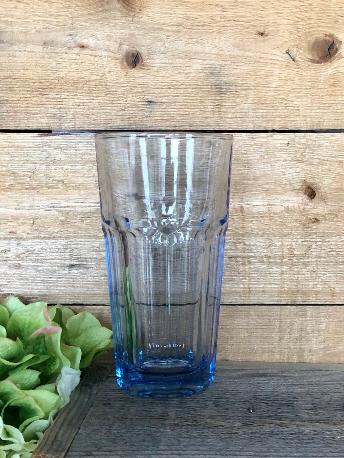Vintage Libbey Glass Boston Light Blue Tumbler One Etsy