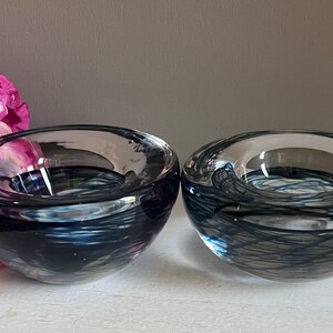 Artland Accents - Artland Scandia - Blue Swirl Glass Candle Holder - Paperweight NWT