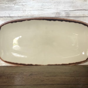Dudson HL298 Harvest  Linen Oval China Plate by Arc Cardinal - 11 3/4&quot; x 6&quot;