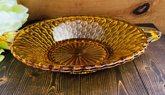 Holiday Gold Star Shape Bowl by Indiana Glass