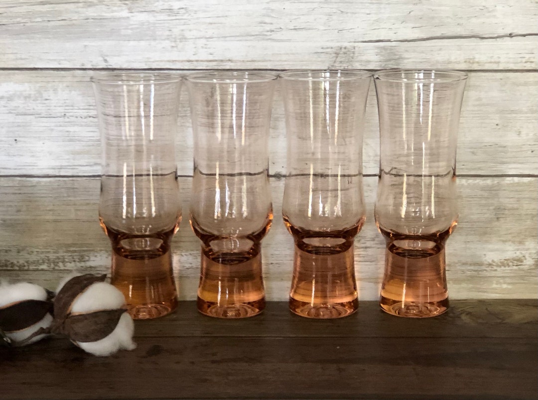 Pier 1 Pink Cordial Glasses Set of 4 Set of 5 6oz. 6 Tall Etsy