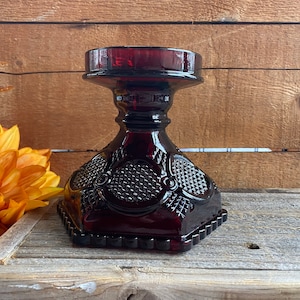 Vintage - Cape Cod - Ruby - Hurricane Lamp Base - Candle Holder