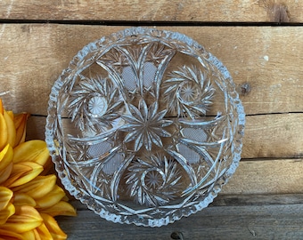 Vintage - EAPG - Sawtooth - Clear Dish - 6" Diameter - One Available