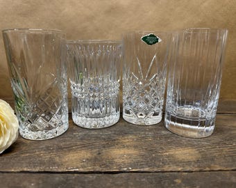 Desparejado - Vasos - Artículos de bar - Colección Premium - Transparente - Juego de 4 - ¡HERMOSO!