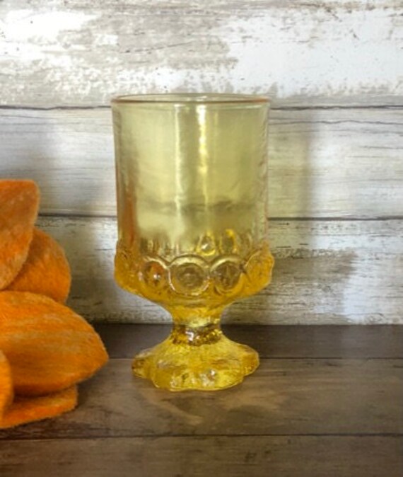 Tiffin Franciscan Cornsilk Yellow Madeira Juice/Wine Glass/Goblet s 