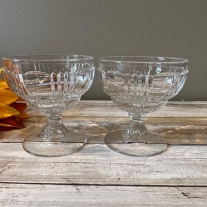 Vintage - Fostoria - Glacier - Tall Sherbet/ Champagne - Set of 2 - 3 7/8&quot; Tall