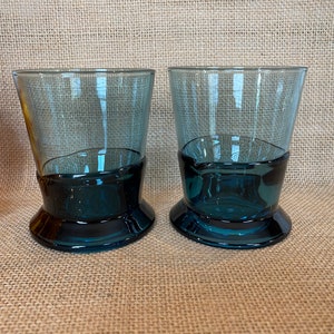 Pier 1 Emma Clear Acrylic 13 oz Drinking Glasses, Set of 4 – Blue