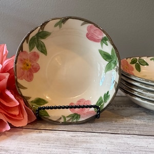 Vintage - Franciscan - Desert Rose - Berry Bowls - Set of 6 - 4  5/8 &quot; - Made in England - Gorgeous!