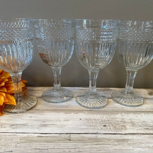 Libbey - Radiant - Water Goblet - Set of 4 - SIX Sets Available - 7 1/8&quot; Tall - 12 oz. - Gorgeous!