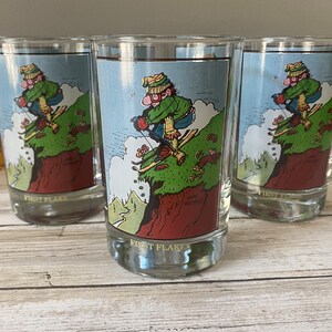 Vintage - First Flake - Gary Patterson - 1982 - Arby&#39;s Limited Edition - Thought Factory - Double Old Fashioned - Set of 7
