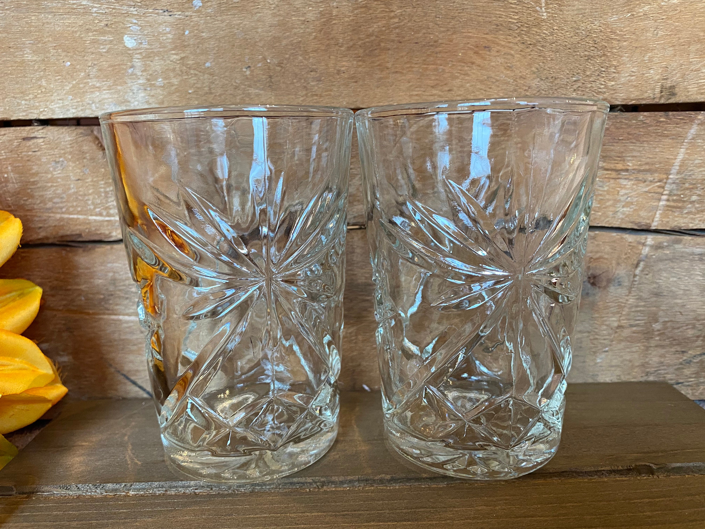 Anchor Hocking Star of David Juice Glasses Set of 2 Etsy