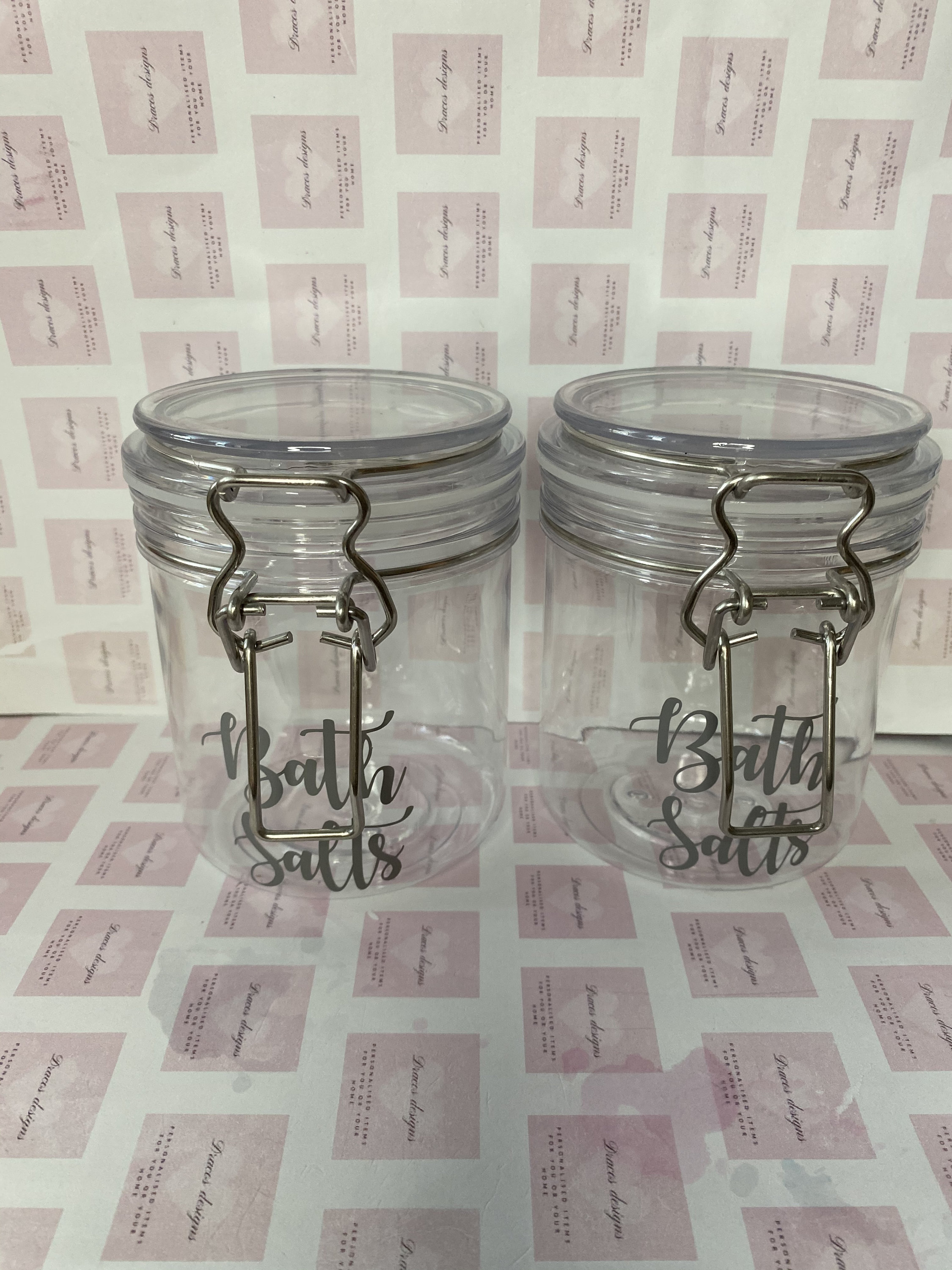 Tarro de sales de baño de plástico | Etsy