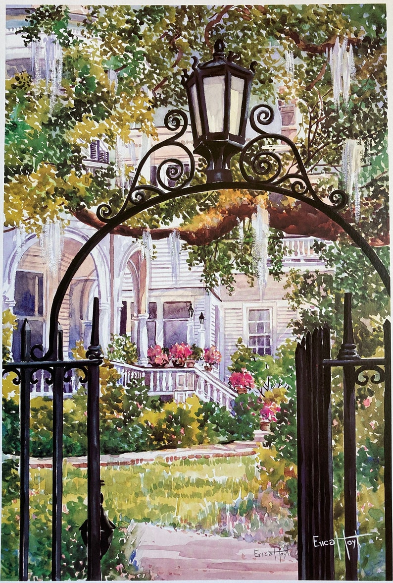 Set: Gate at Two Meeting Street & View from Meeting Street. Historic Charleston, SC image 2