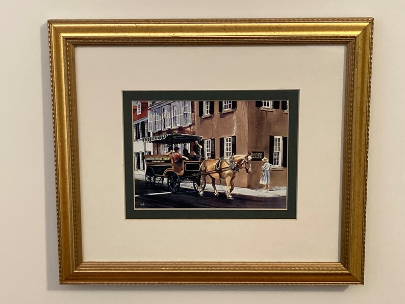 Set: Charleston Horse & Carriage and Two Meeting Street Inn. Framed or Unframed. image 2