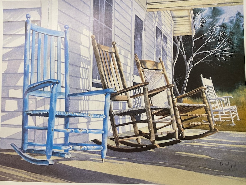 Broken Blue. Rocking chairs on front porch. image 1