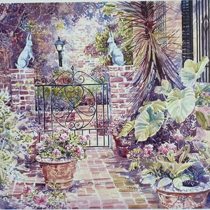 Charleston Courtyard II. Framed or Unframed. image 1