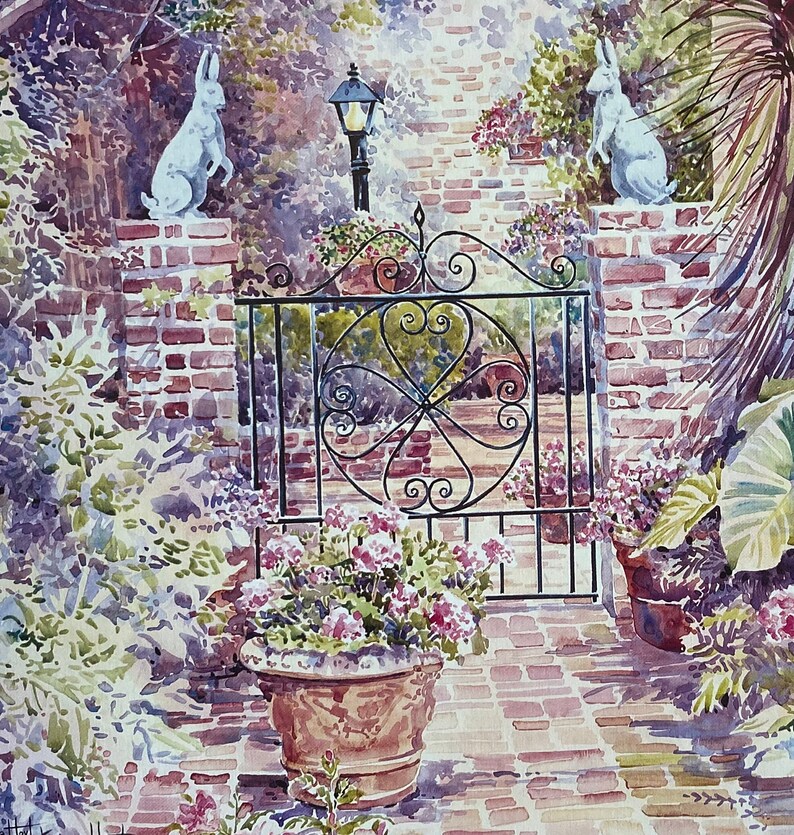 Charleston Courtyard II. Framed or Unframed. image 2