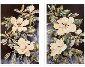 Set: Elegant Magnolias I & II. Save on the pair.