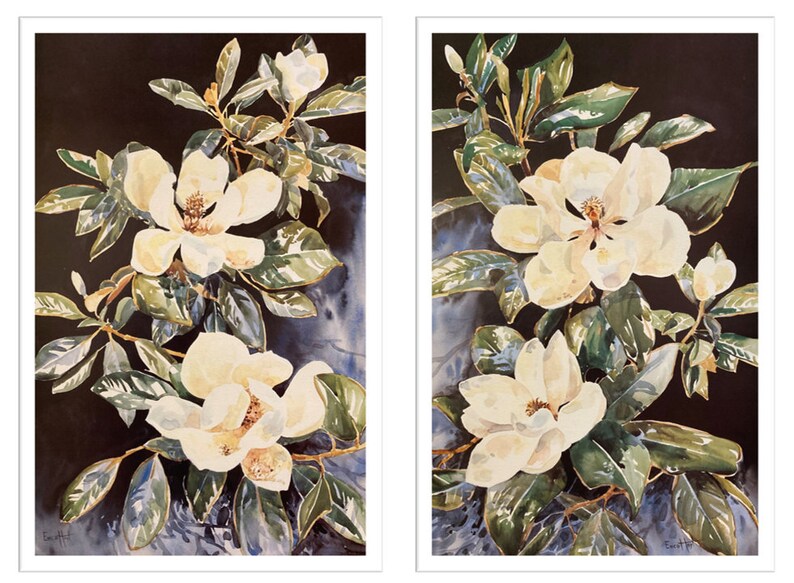 Set: Elegant Magnolias I & II. Save on the pair. image 1