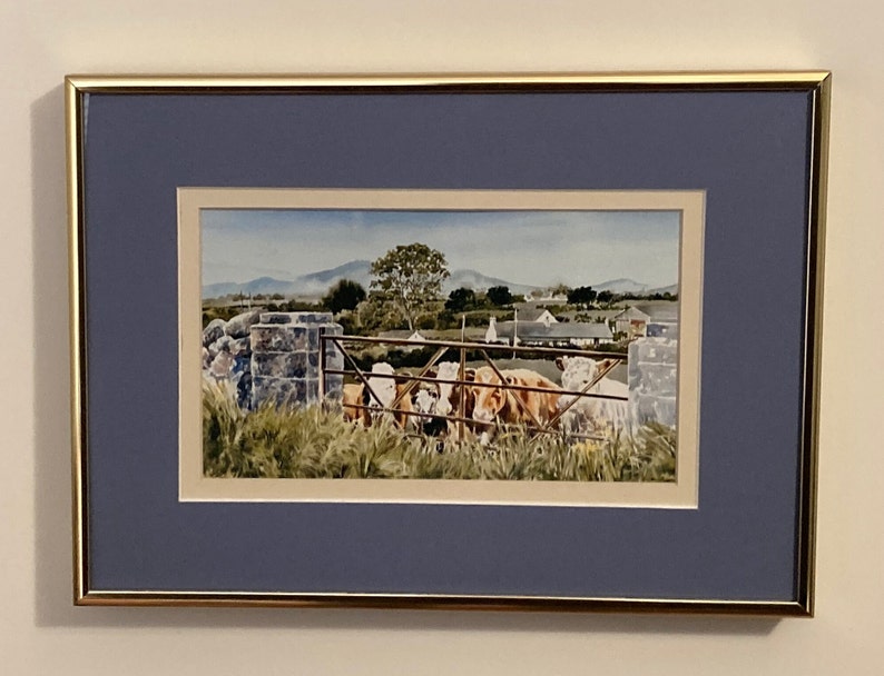 Bessie's Family. Pastoral scene of cows. Farm life. image 1