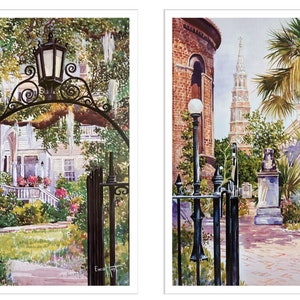 Set: Gate at Two Meeting Street & View from Meeting Street. Historic Charleston, SC image 1