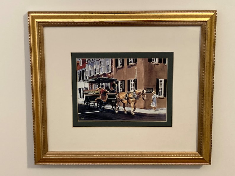 Charleston Horse & Carriage. Framed or Unframed. image 1