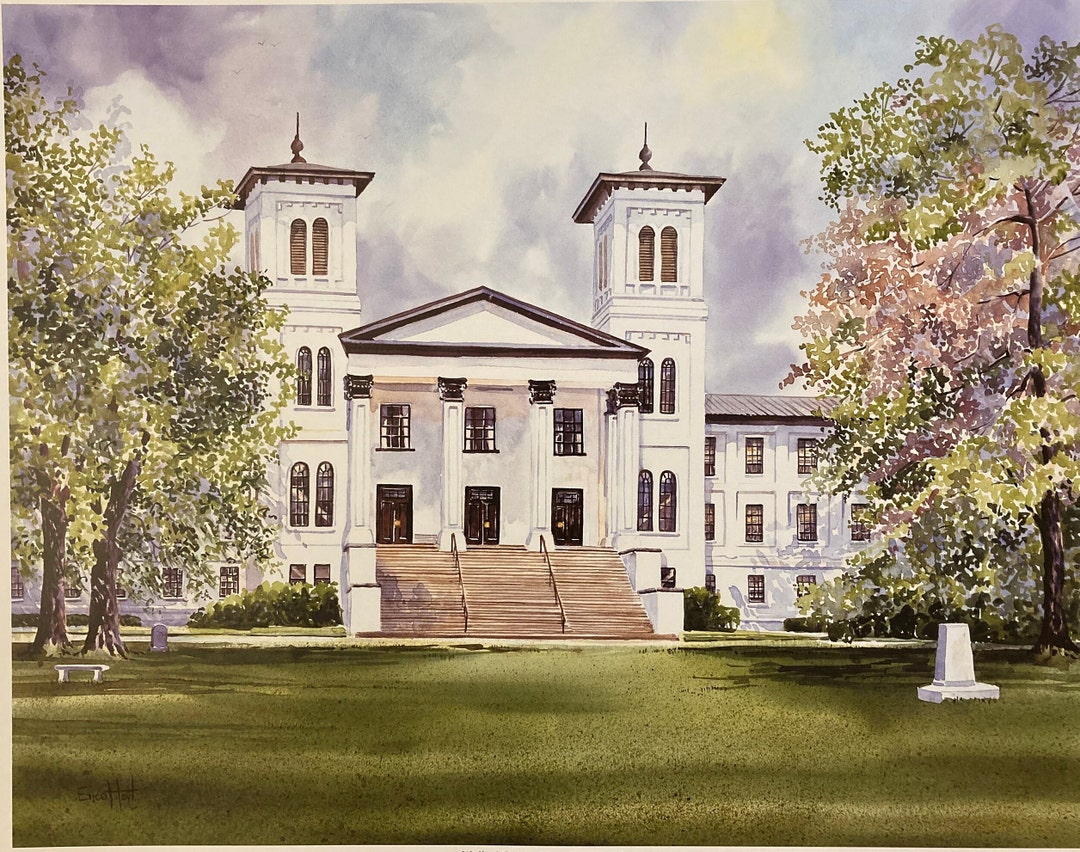 Wofford College Main Building 1854 Etsy