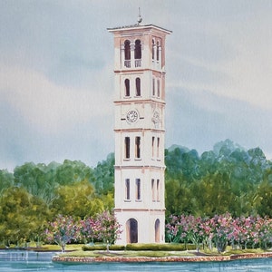 Furman University bell tower. Small is framed see photos. Large is unframed. image 2