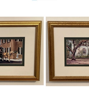 Set: Charleston Horse & Carriage and Two Meeting Street Inn. Framed or Unframed. image 1