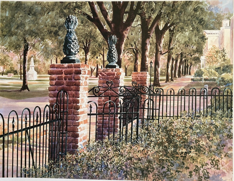 USC Horseshoe II. Three columns along the edge of the historic original university campus. image 1