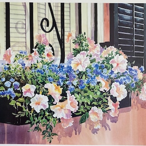 Note card set. Blank inside. Charleston Window Box print on front. Limited Edition.
