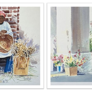 Set: Charleston Basket Lady & Charleston Flower Ladies. image 1