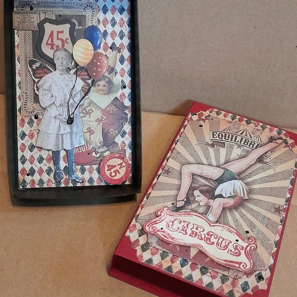 Zirkus Streichholzschachtel Miniatur Matchbox Artbox