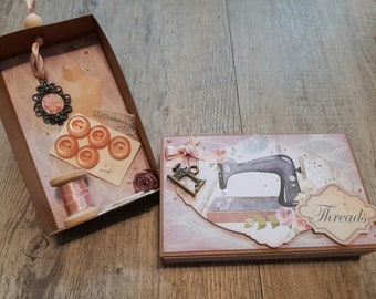Streichholzschachtel / Minibox / Matchbox / Diorama / Art in a Box / Nähen / Geschenk