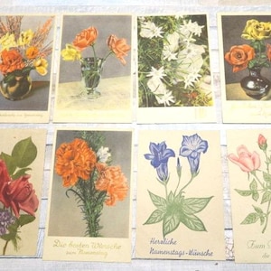 Printable pdf 14 wunderschöne farbige Postkarten Vintage