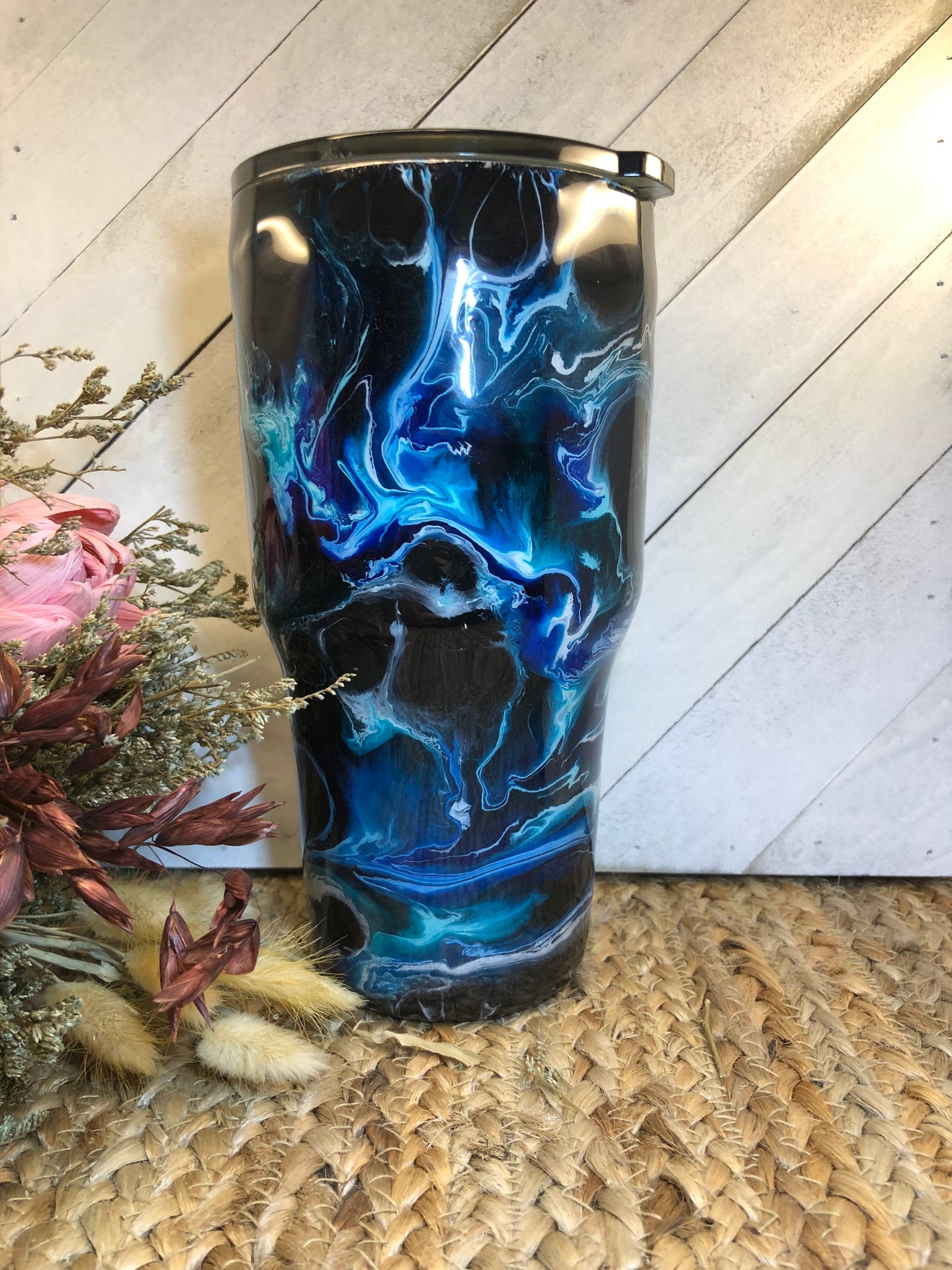 Alcohol Ink Tumbler Epoxy Tumbler Choose your own colors Etsy