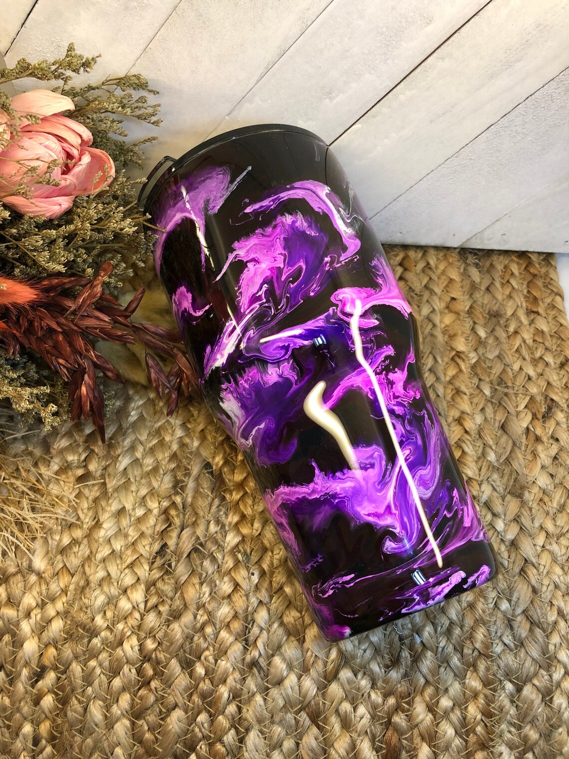 Alcohol Ink Tumbler Epoxy Tumbler Choose Your Own Colors Etsy