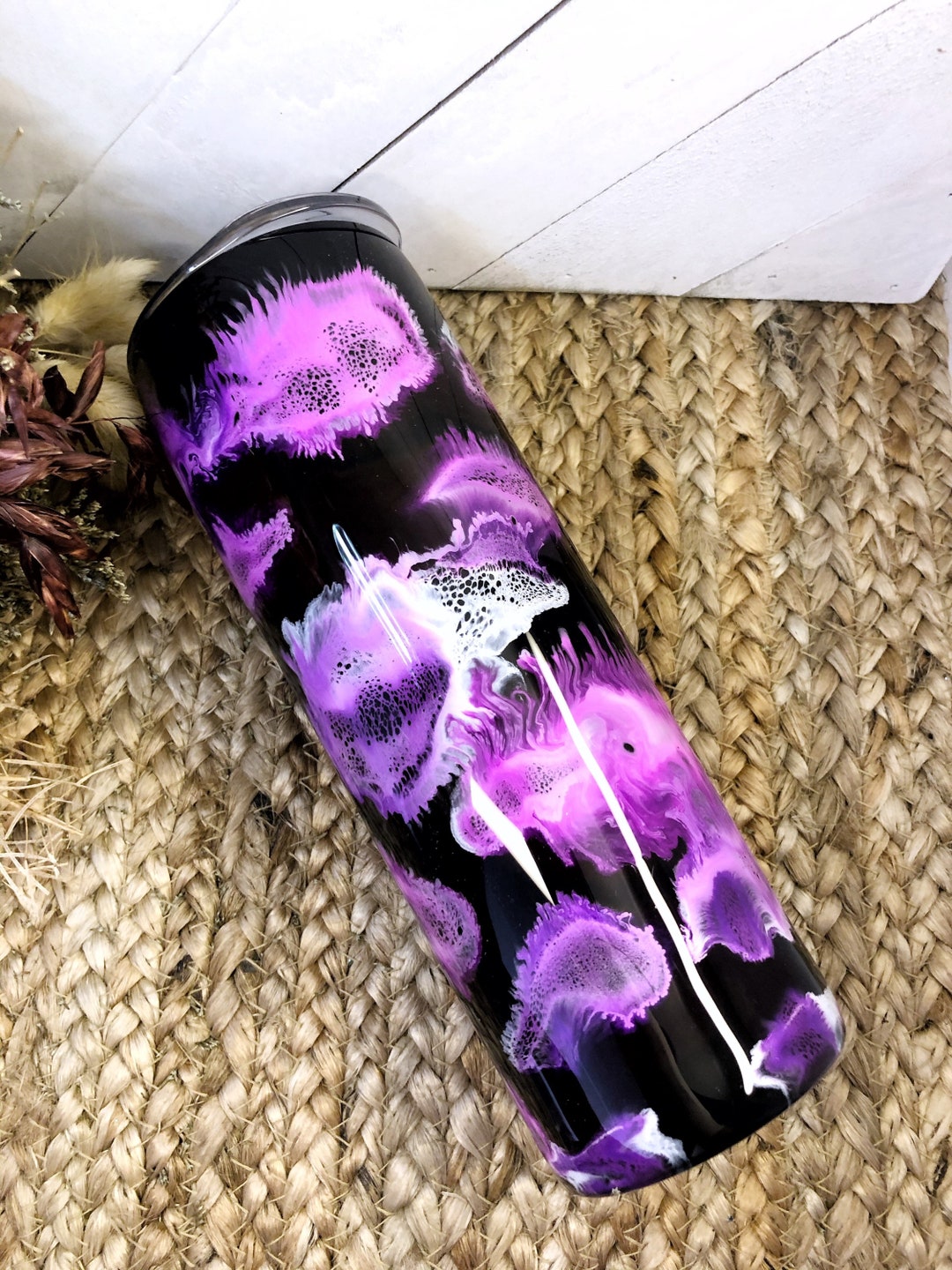 Alcohol Ink Tumbler Epoxy Tumbler Choose Your Own Colors Etsy