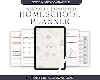 2025-2026 Homeschool Planner | 80+ PAGES | Butterfly Planner | Homeschool Organization | GoodNotes & PDF Compatible