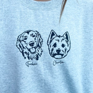 Custom Dog Embroidered Crewneck/Hoodie Pet Dog Embroidery Custom Pet