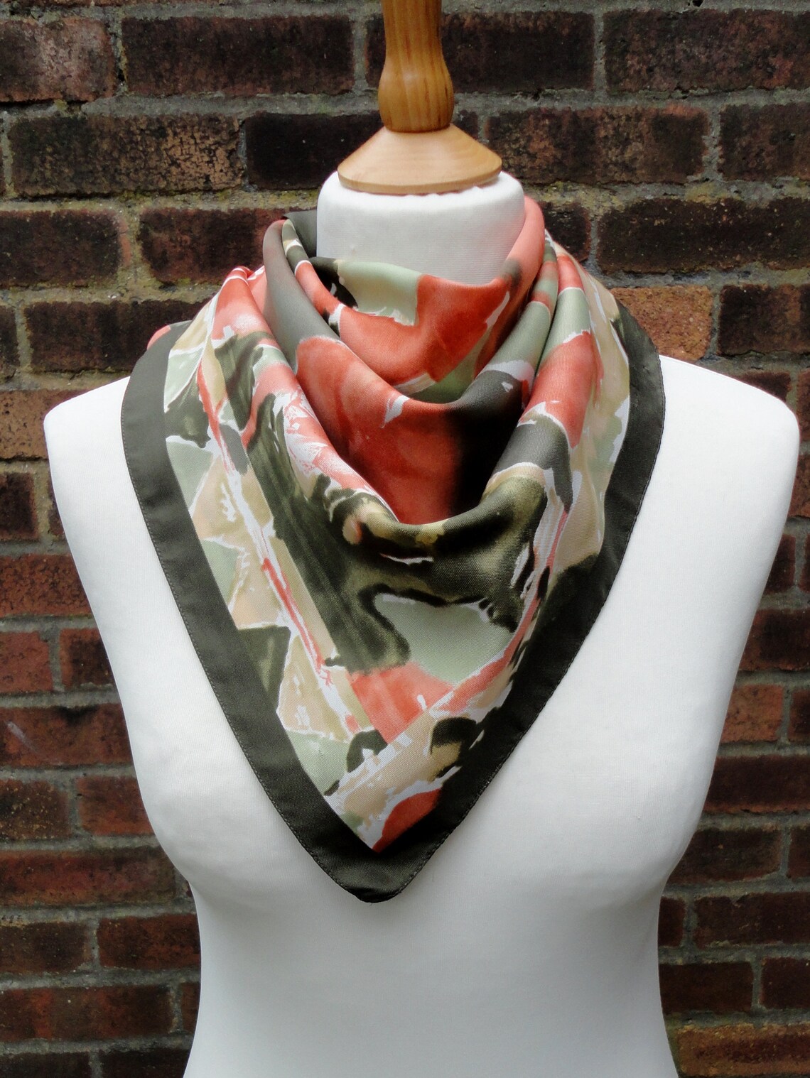 Vintage Polyester Square Head/Neck Scarf. 1960s/70s Abstract | Etsy