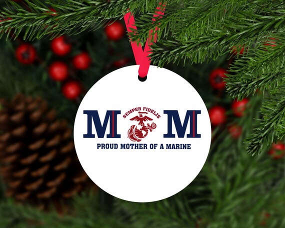 Proud Mother of a Marine Ornament. MoM Ornament. Marine mom | Etsy