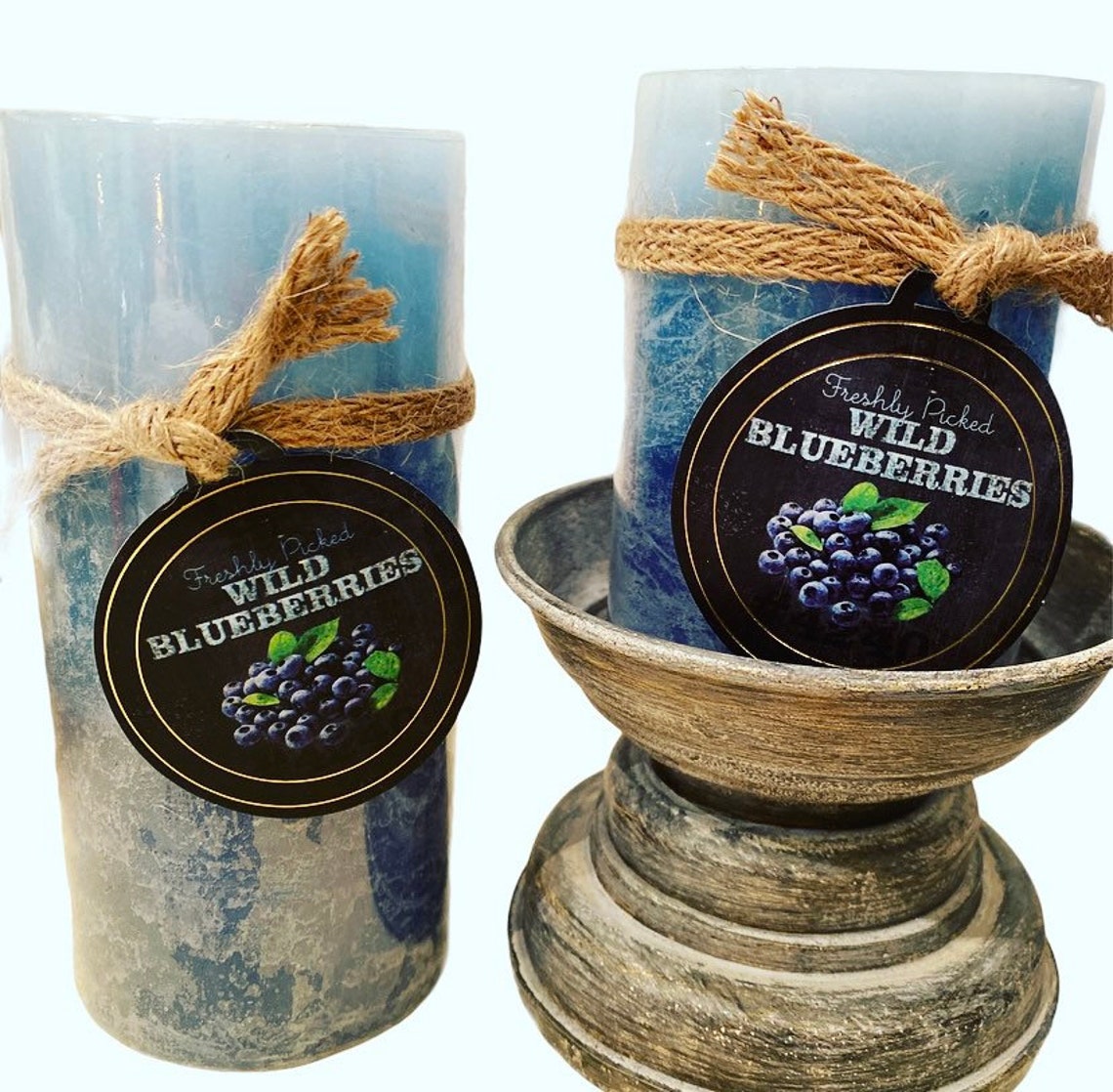 Wild Blueberries 6 Highly Scented Large 1lb Pillar Candle Etsy